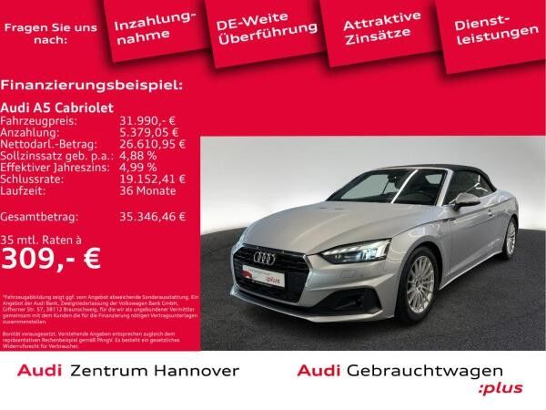 Audi A5 Cabriolet 40 TFSI Matrix Kamera ACC Navi virtual