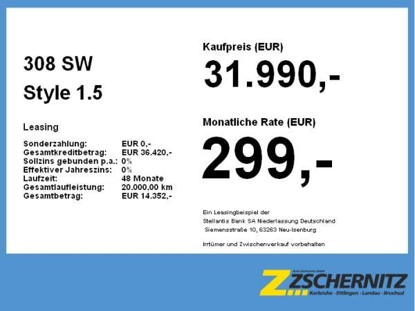 Peugeot 308 SW Style 1.5 Diesel