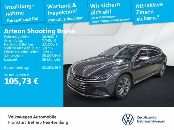 Volkswagen Arteon Shooting Brake 2.0 TSI Elegance Navi AHK IQ.LIGHT - LED-Scheinwerfer DAB+