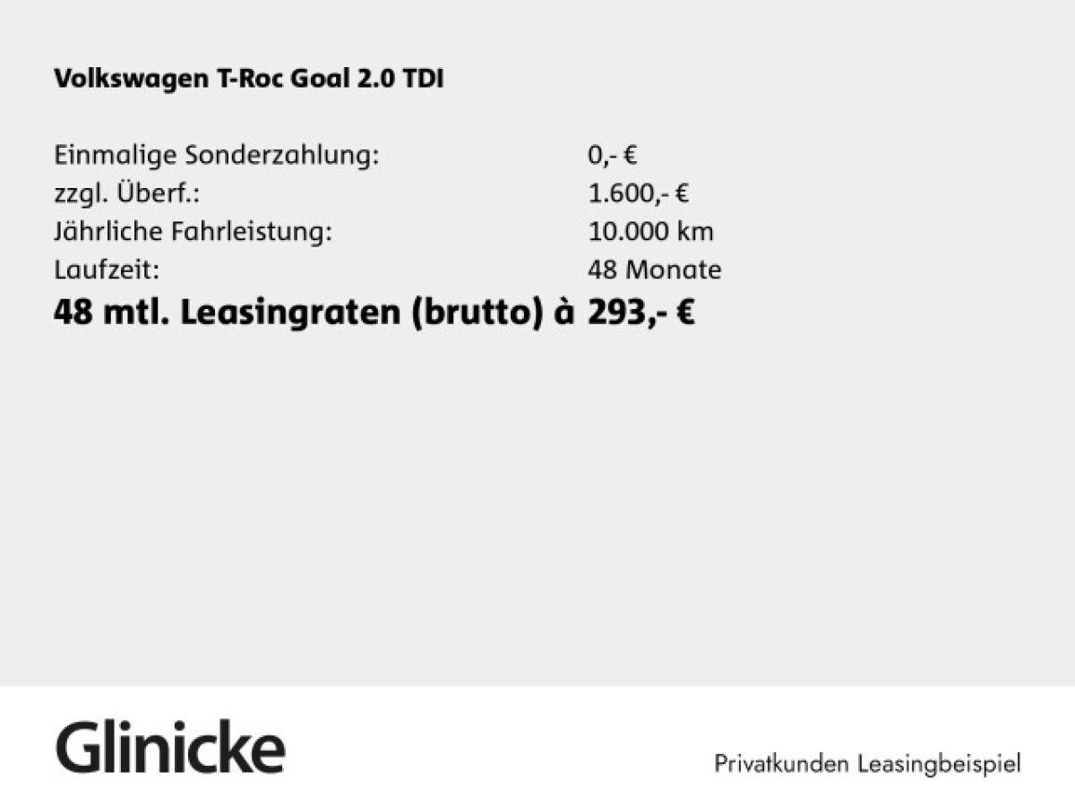 Volkswagen T-Roc Goal 2.0l TDI *Lagerfahrzeug*