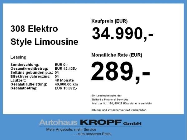 Peugeot 308 Elektro Style Limousine **Gewerbeknaller**