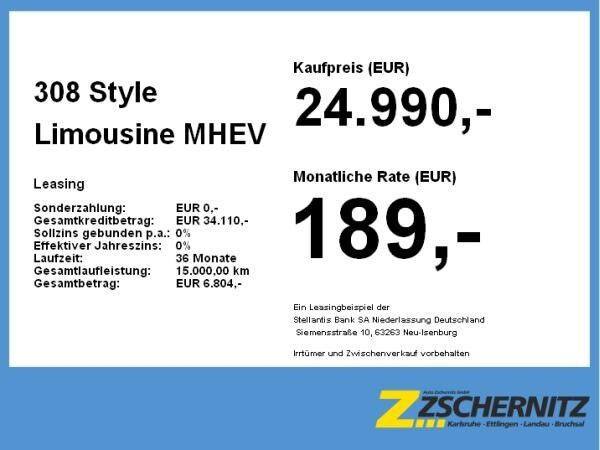 Peugeot 308 Style Limousine MHEV **Gewerbeknaller**