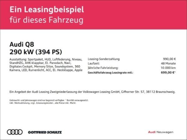 Audi Q8 TFSI e quattro S line-verfügbar 11/25-Nur Sonderzielgruppen (Hagen)