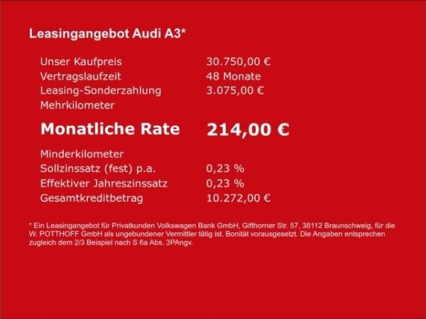 Audi A3 Sportback 30 TDI ADVANCED AHK NAVI SITZHZG