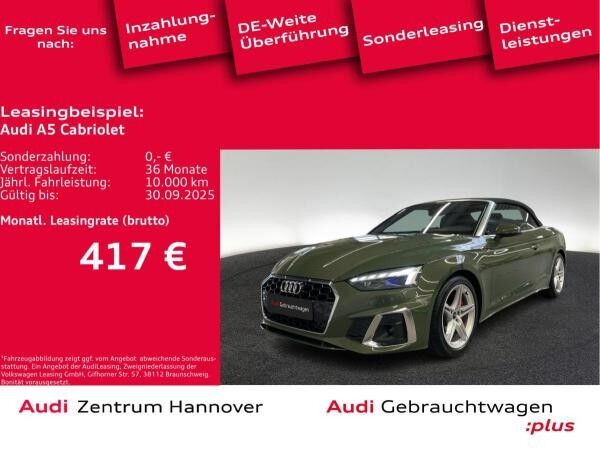 Audi A5 40 Cabriolet 2.0 TDI S line (M-H) (EURO 6e)