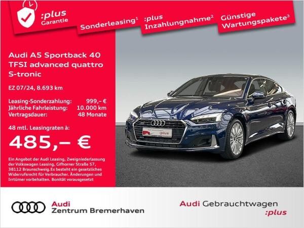 Audi A5 SPORTBACK 40 TFSI ADVANCED QUAT S-TRON STANDH
