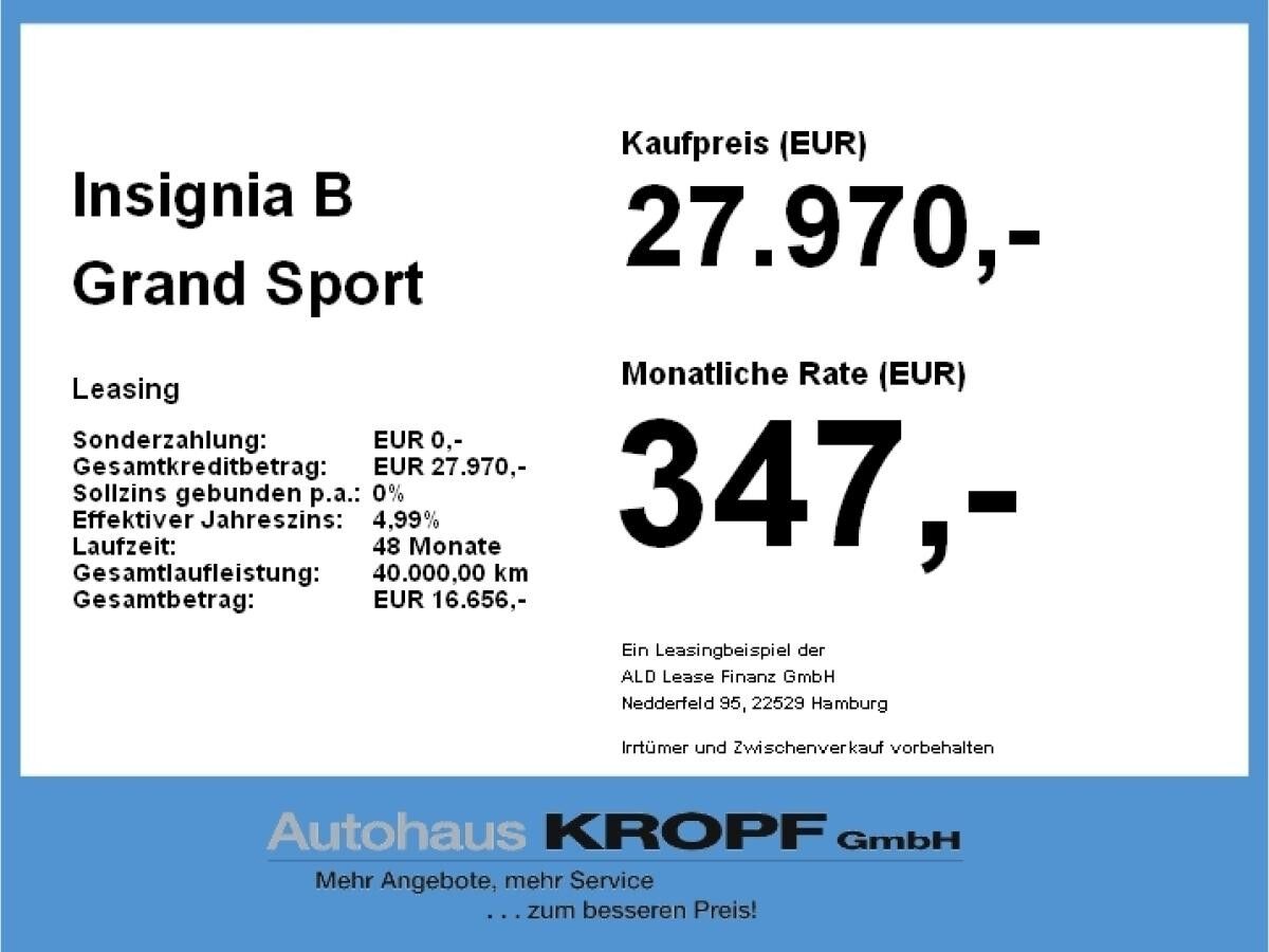 Opel Insignia B Grand Sport 2.0 SHT Business LED+SHZ