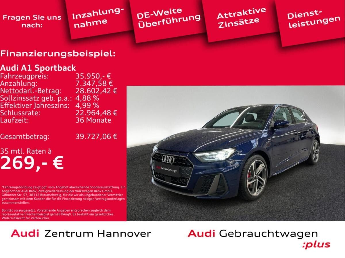 Audi A1 Sportback S line 40 TFSI virtual LED Navi Teilleder DAB