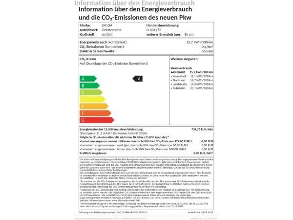 Skoda Elroq 85 Sportline Navi 360 eHeck eSitz AHK