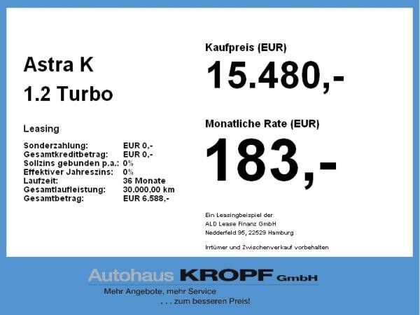 Opel Astra K 1.2 Turbo **LED+SHZ+Winterp.+Kam.**
