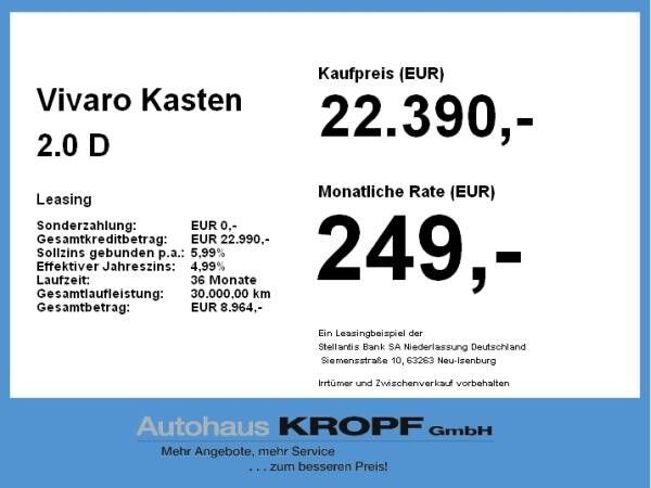 Opel Vivaro Kasten 2.0 D L (L3) Edition AHK+2xKlima