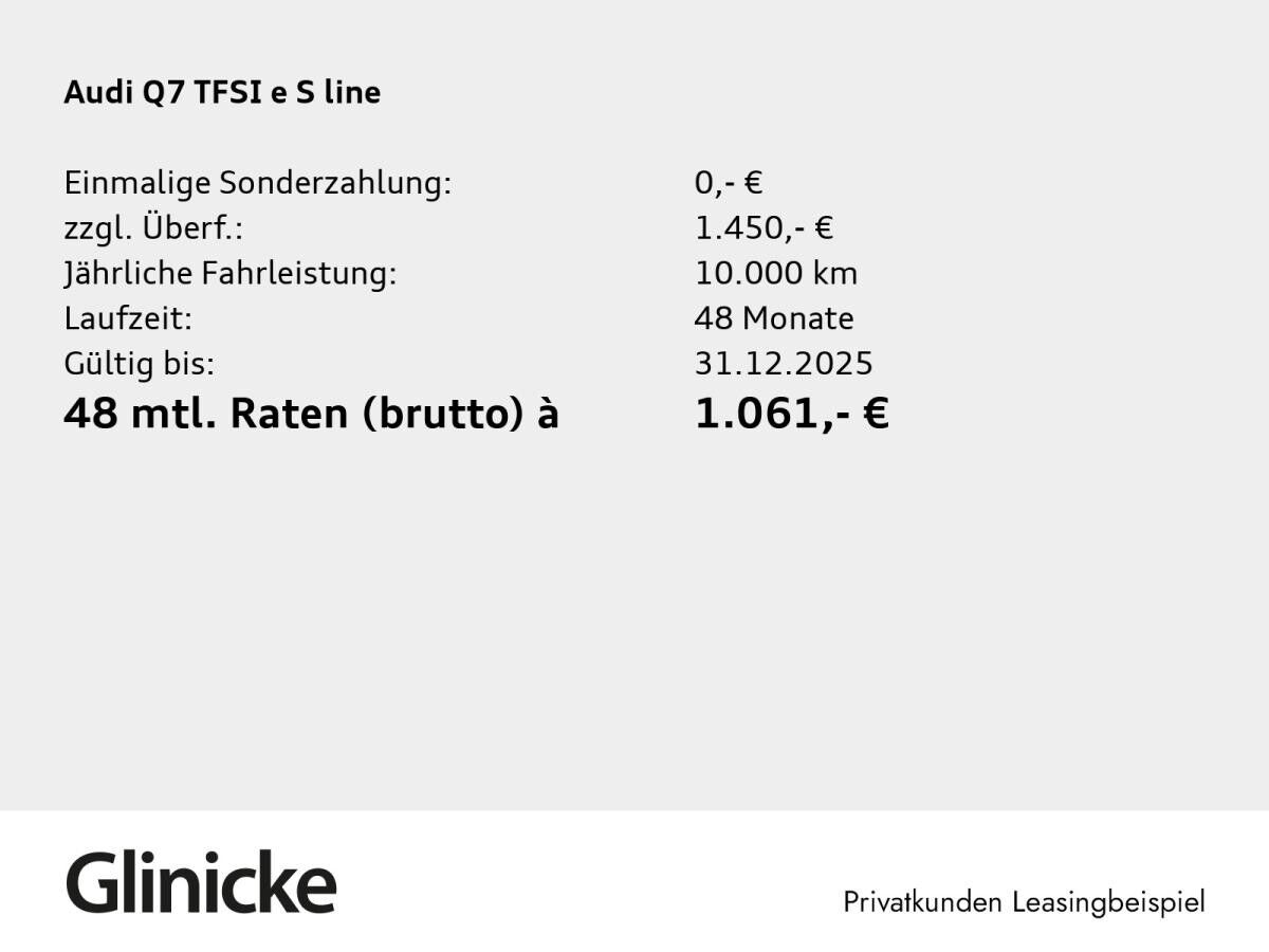 Audi Q7 TFSI e qu. S line business Pano AHK B&O