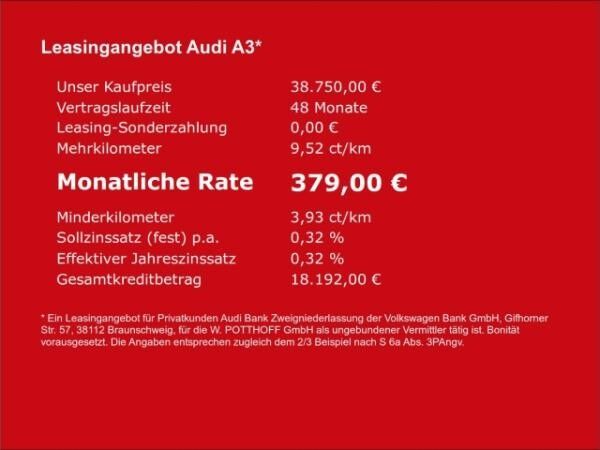 Audi A3 Limousine 35 TDI ADVANCED KAMERA NAVI SHZG AHK
