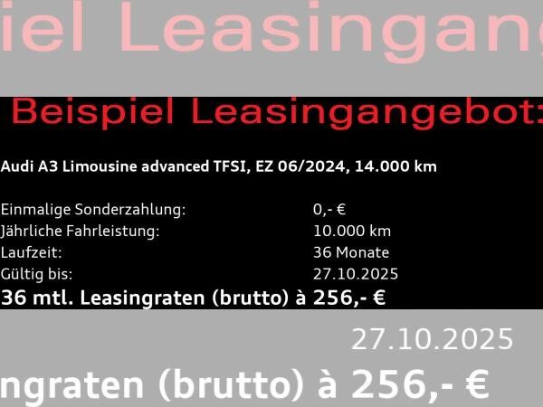 Audi A3 Limousine advanced 35TFSI S-tronic / ParkAssi