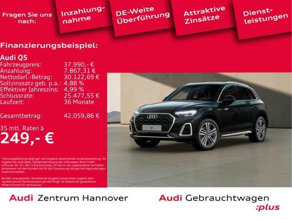 Audi Q5 S line 40 TDI quattro Matrix Navi virtual Teilleder