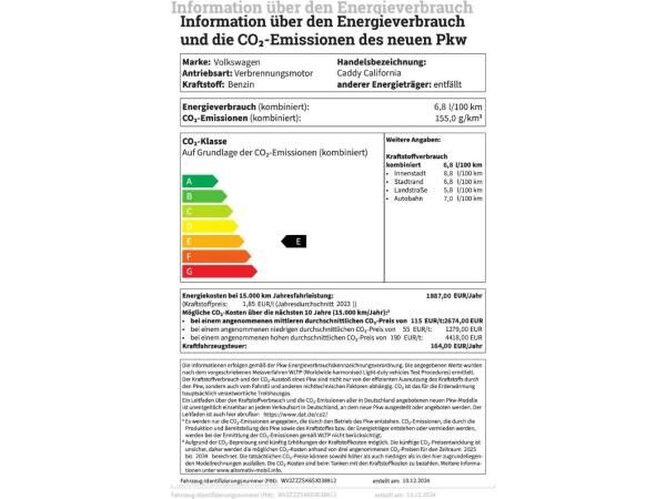 Volkswagen Caddy California 5-Sitzer 1.5 l TSI 7-Gang-DSG