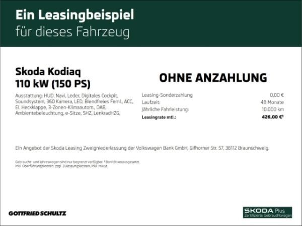 Skoda Kodiaq Selection 2.0 TDI DSG Fahrassistenz-Paket: Plus Komfort-Paket PlusInterieur-Design-Paket Suite Black