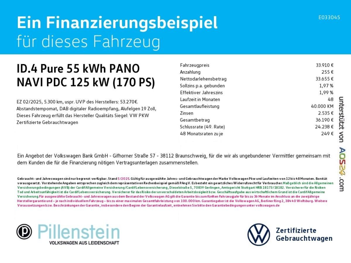 Volkswagen ID.4 Pure  PANO NAVI PDC SHZ LED