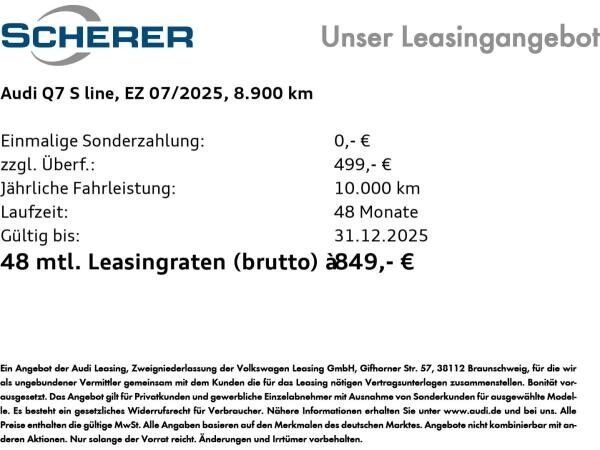 Audi Q7 S line 55 TFSI e B&O * Luftfahrwerk * Matrix LED * Ambiente-Licht