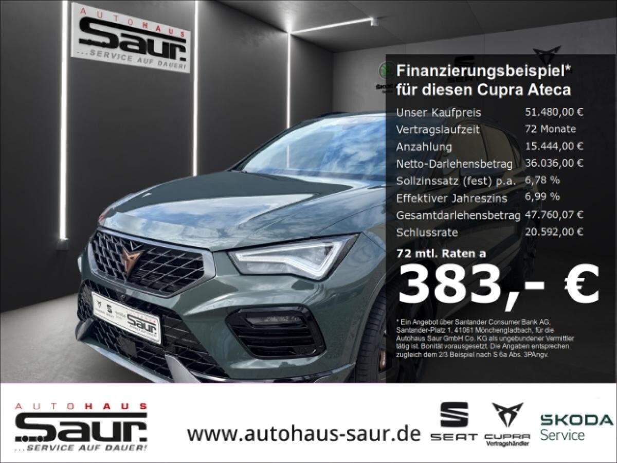 Cupra Ateca VZ Tribe Edition 2.0 TSI DSG 4Drive AHK SHZ NAVI HECKKLAPPE ELEKTRISCH