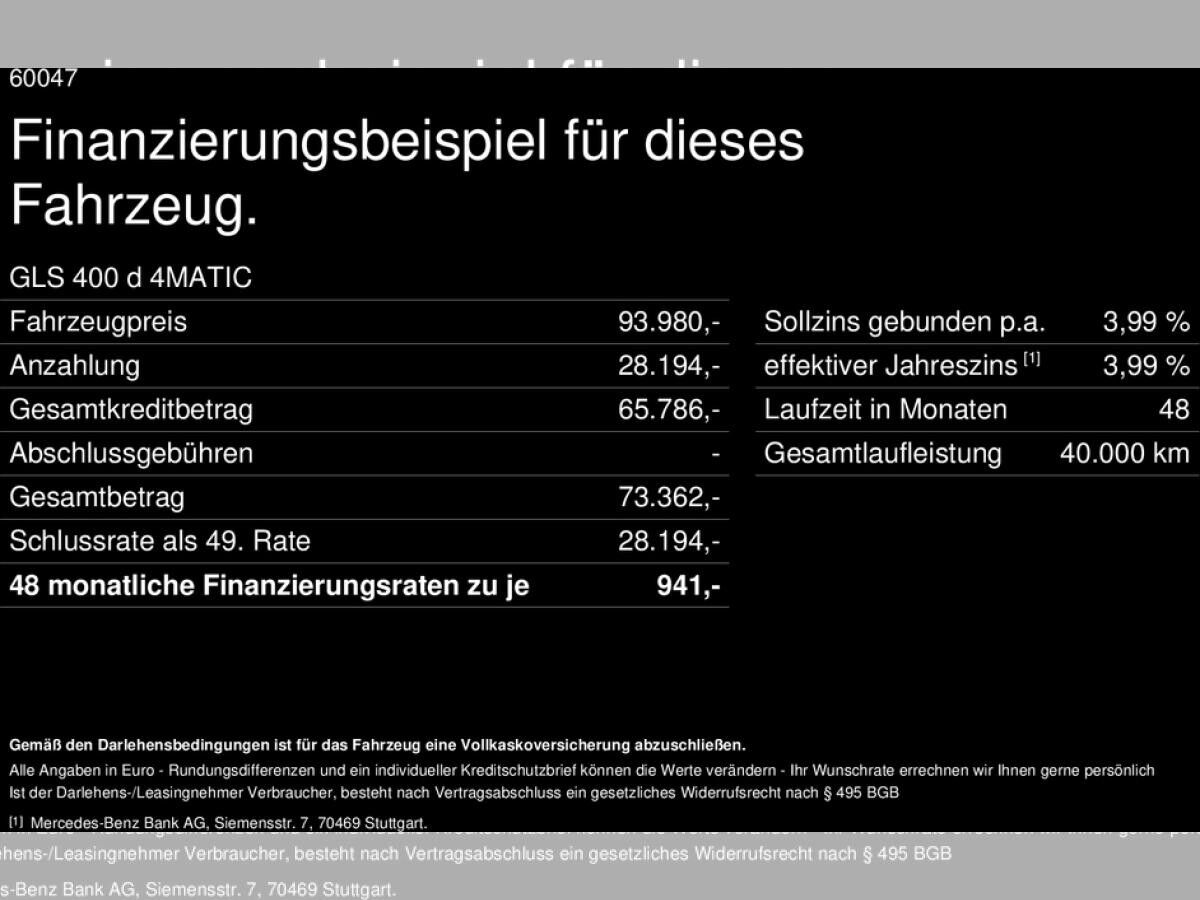 Mercedes-Benz GLS 400 d 4M AMG Airmatic Pano Burmester 360°-K.