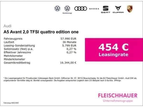 Audi A5 Avant 2,0 TFSI quattro edition one Navi+Matrix+CarPlay+TechPlus