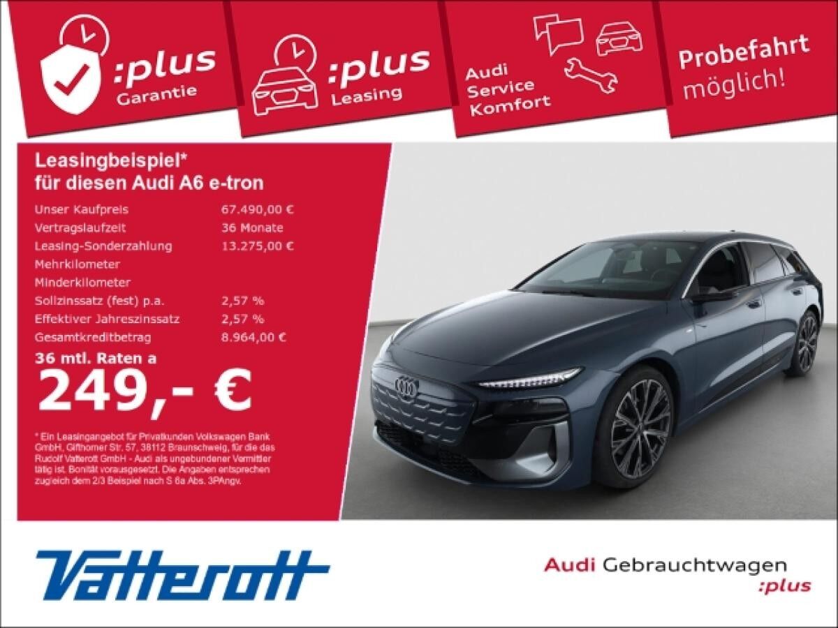 Audi A6 e-tron Avant S line B&O HUD Pano AHK Matrix