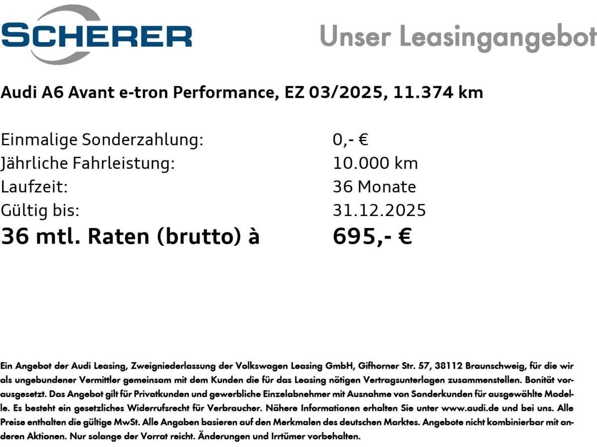 Audi A6 e-tron Avant Performance S line/Matrix-LED/ACC/uvm.