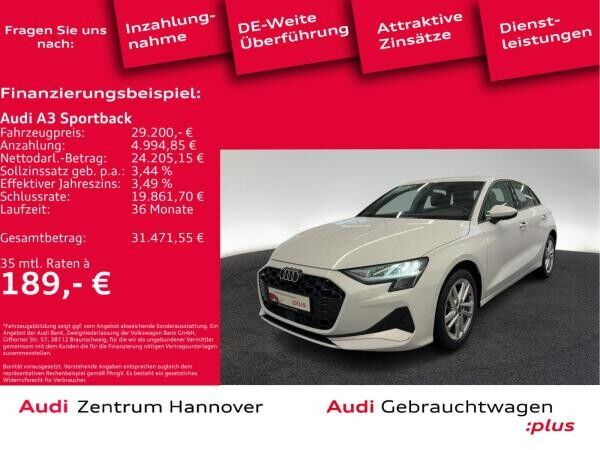 Audi A3 Sportback advanced 30 TDI AHK virtual Navi