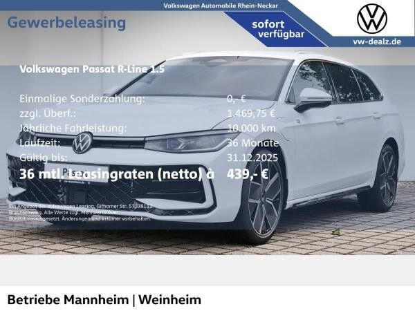 Volkswagen Passat R-Line 1.5 eHybrid OPF DSG LED Klima