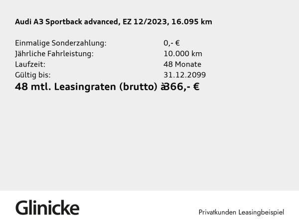 Audi A3 Sportback 30 TFSI LED Navi PDC+ Teilleder