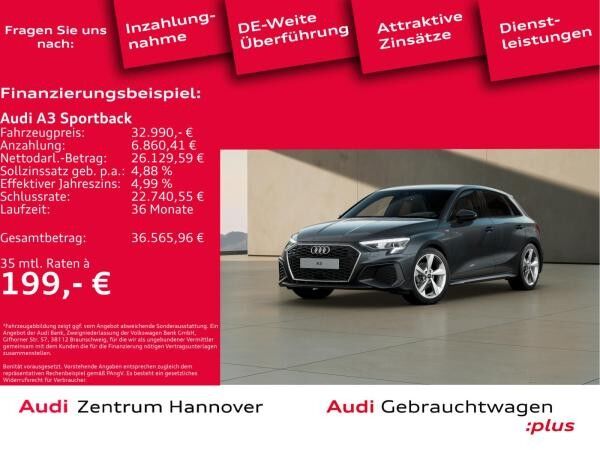 Audi A3 Sportback S line 35 TFSI Kamera AHK LED virtual Navi