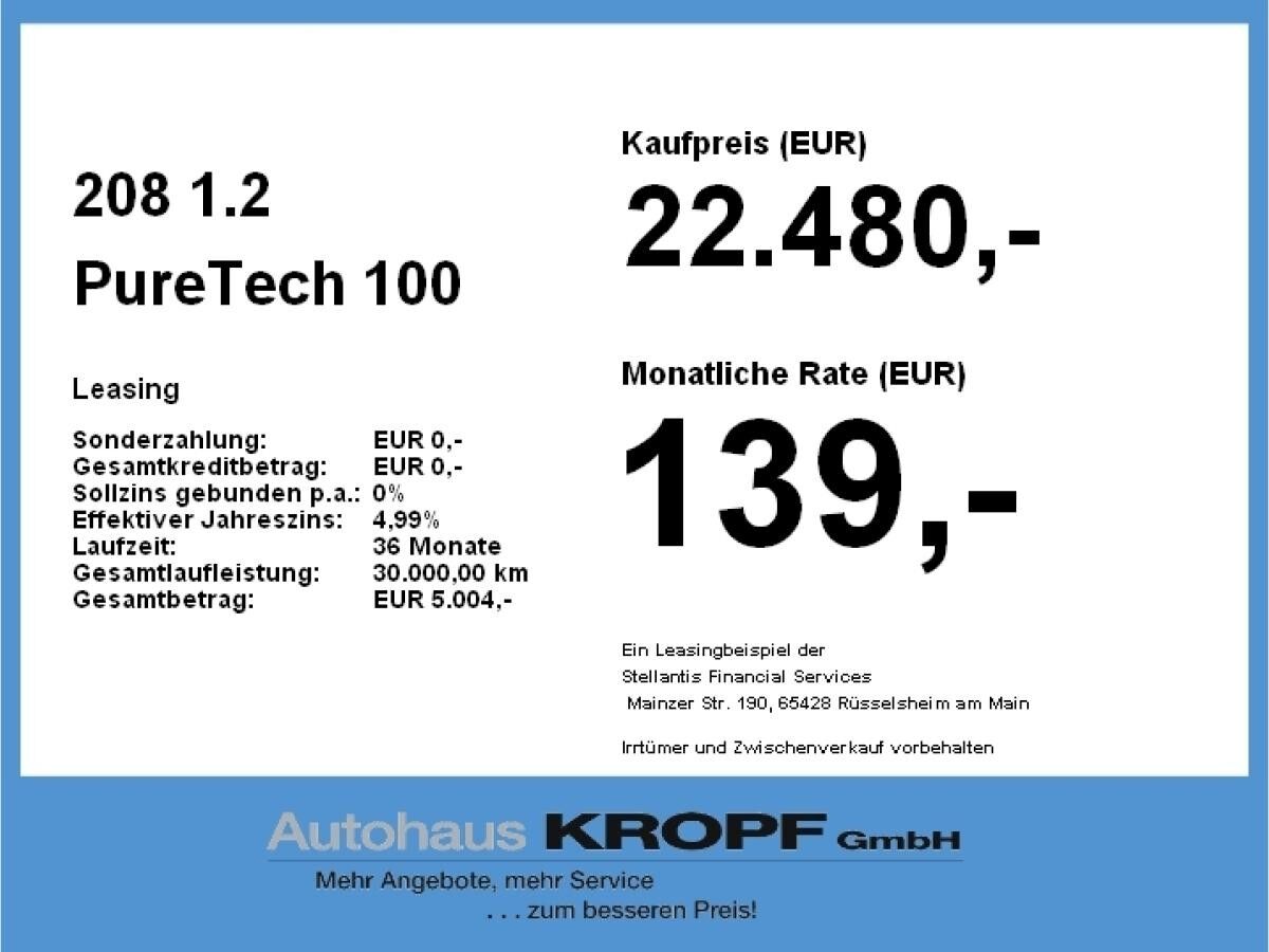 Peugeot 208 1.2 PureTech 100 Allure ACC+LED+SHZ+360+Kam.
