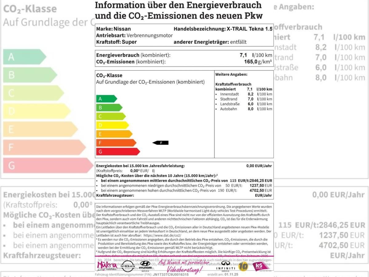 Nissan X-Trail Tekna 1.5 VC-T Mild-Hybrid Klima