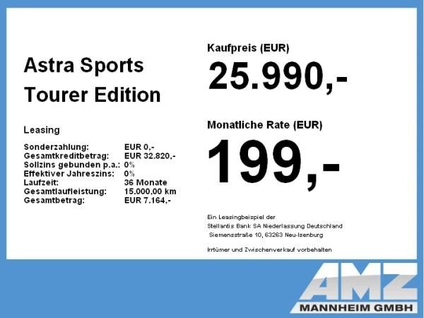Opel Astra Sports Tourer Edition 1.2 Turbo