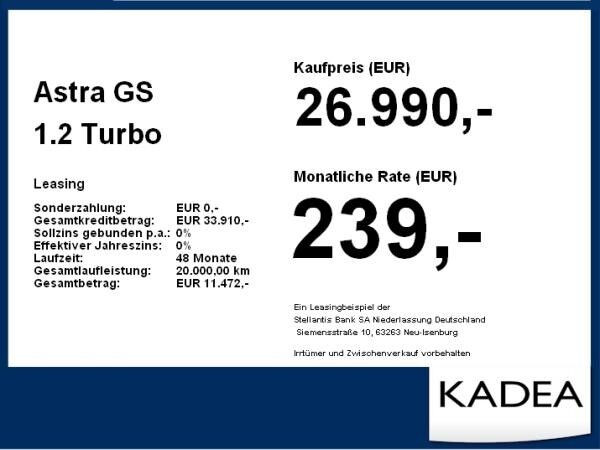 Opel Astra GS 1.2 Turbo