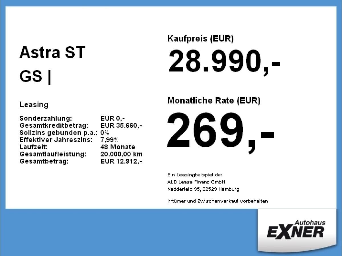 Opel Astra ST GS | KURZFRISTIG VERFÜGBAR | Privat