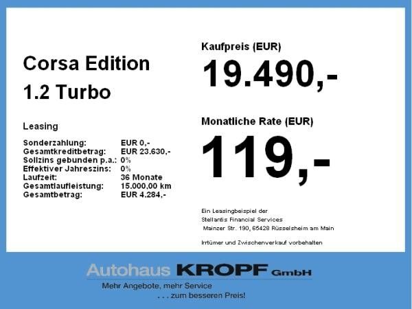 Opel Corsa Edition 1.2 Turbo