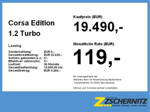 Opel Corsa Edition 1.2 Turbo