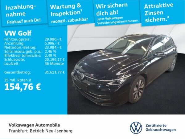 Volkswagen Golf VIII 2.0 TDI DSG Goal AHK Spurwechselassistent Rückfahrkamera Sitzheizung DAB+