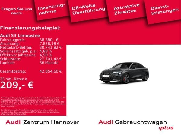 Audi S3 Limousine 2.0 TFSI quattro Head-Up B&O Kamera ACC virtual