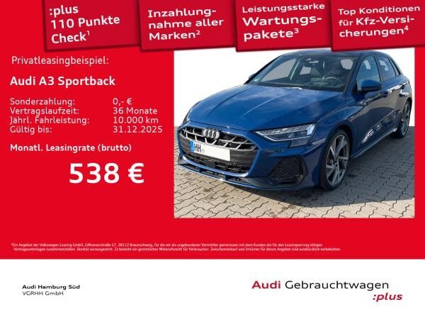 Audi A3 Sportback 35 TFSI S tronic 2xS LINE/PANO/LM19