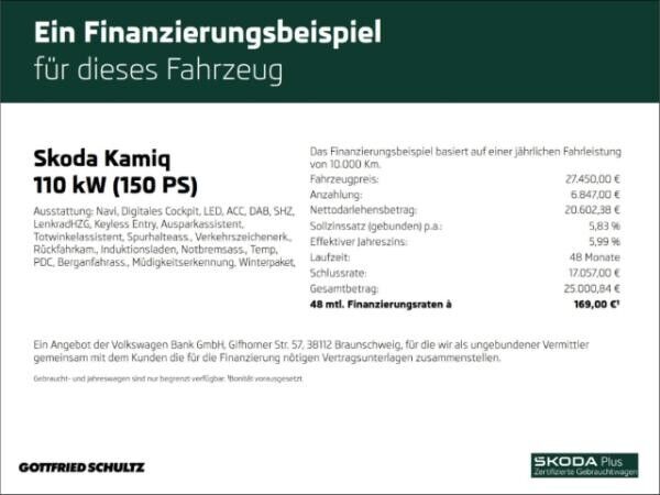 Skoda Kamiq Selection TSI DSG Infotainment-Paket Komfort-Paket Fahrassistenz-Paket: Plus