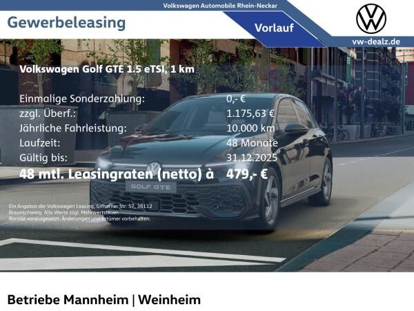 Volkswagen Golf GTE 1,5 l eHybrid DSG AHK PANO LED DAB Navi