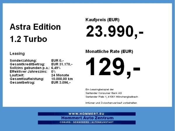 Opel Astra Edition 1.2 Turbo