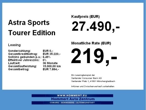 Opel Astra Sports Tourer Edition 1.2 Turbo