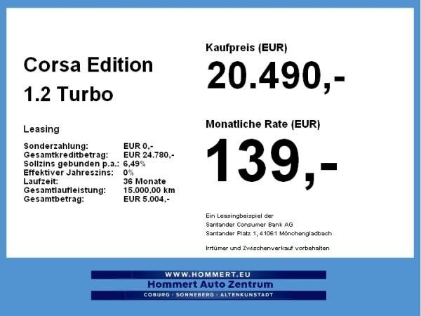 Opel Corsa Edition 1.2 Turbo