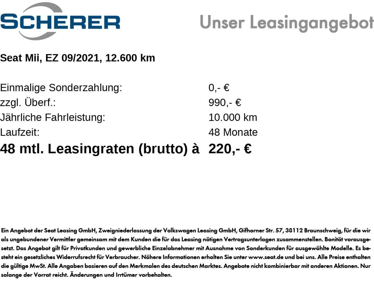 Seat Mii *Plus* Navi PDC SHZ GRA LM-Felgen