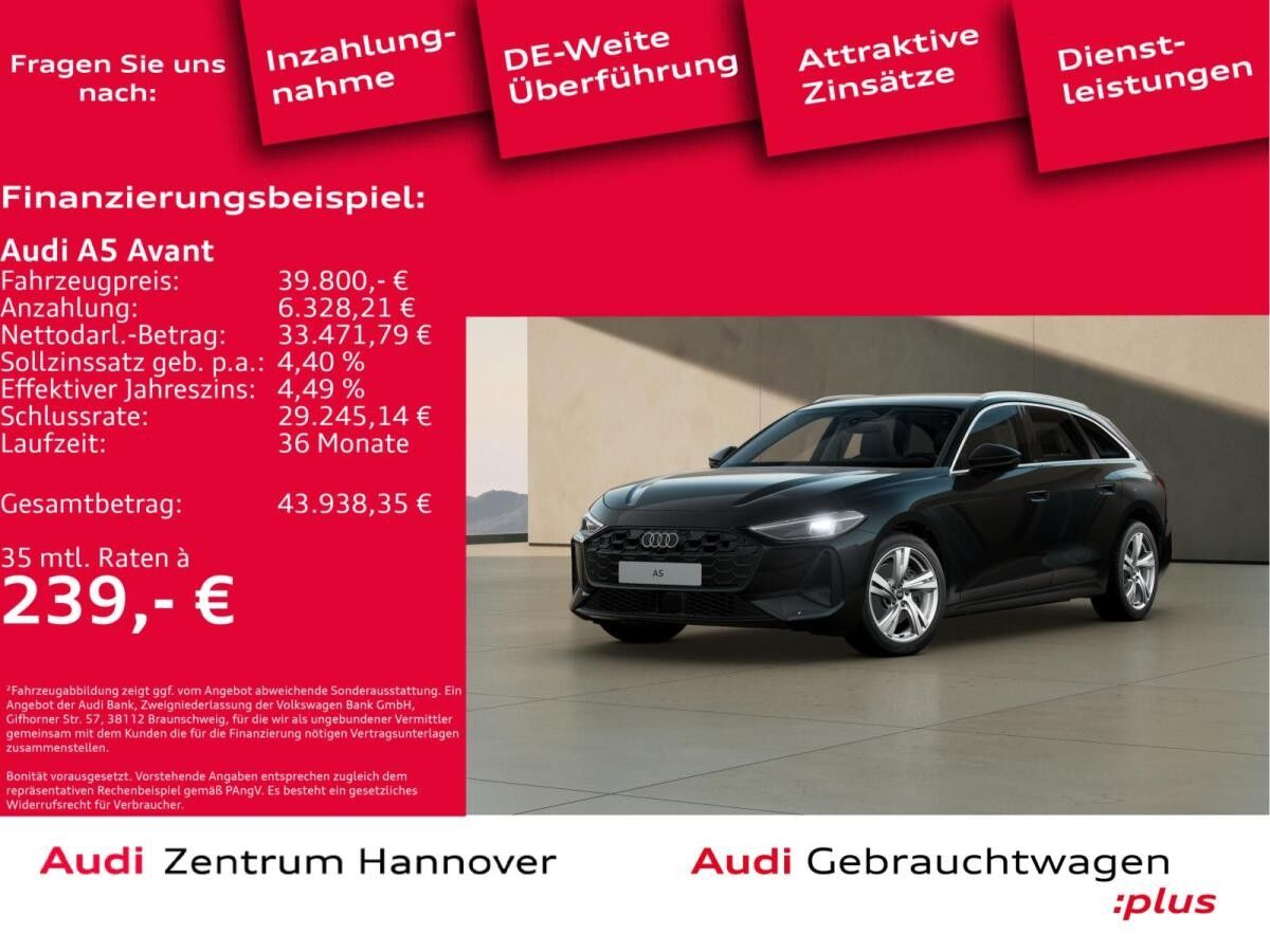 Audi A5 Avant 2.0 TFSI Kamera ACC Leder Sportsitze