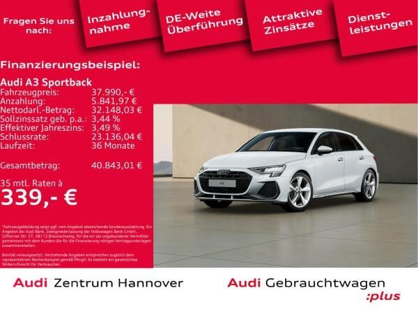 Audi A3 Sportback S line 35 TFSI Head-Up Kamera SONOS virtual Navi
